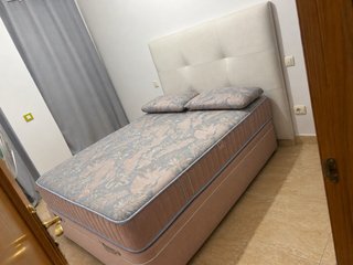 Cama con Canapé, Somier y Cabecero Tapizado