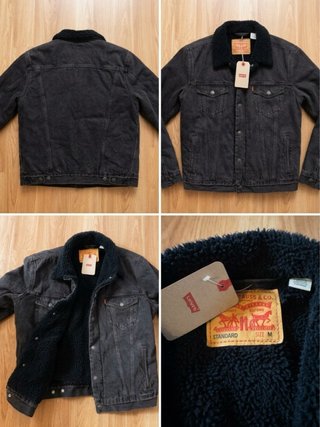 Cazadora Levi's Sherpa Negra Talla M