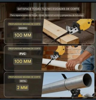 Sierra Sable Recargable Maletín (2 Baterías)