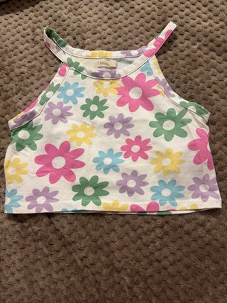 Top Sfera floral multicolor