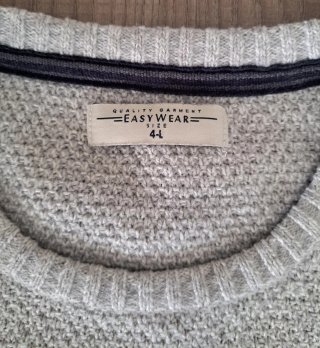 Jersey de punto gris talla L