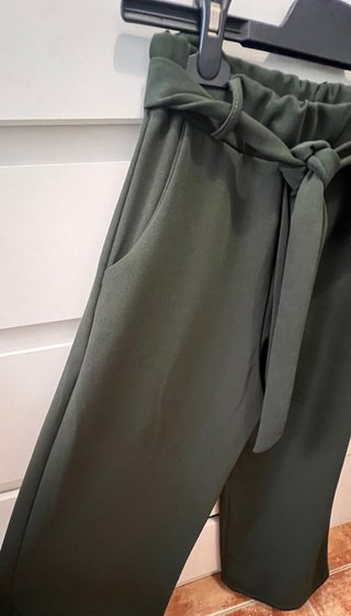 Pantalón Palazzo Verde Oscuro