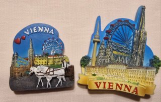 Set di 2 calamite di Vienna