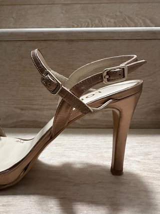 Sandalias tacón Lodi Piel Bronce Flores Talla 41