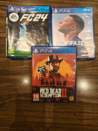 PS4 (FC24, FIFA 22, RDR2)