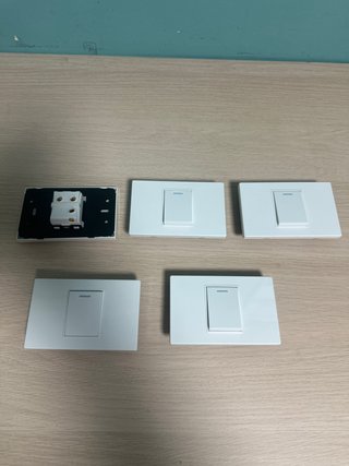 Lote 5 Interruptores Panel Vidrio Blanco