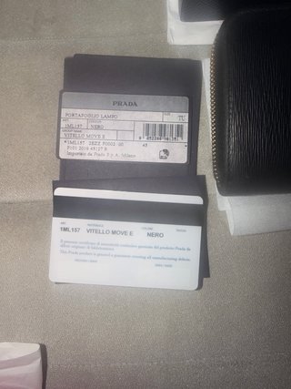 Monedero Prada VITELLO MOVE E Negro