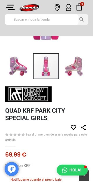 Patines Quad KRF Park City Niñas Morado