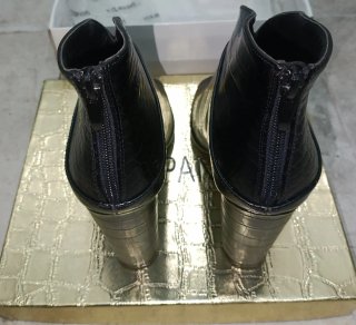 BOTINES PEEP-TOE POLIPIEL EFECTO COCODRILO ESTRENO