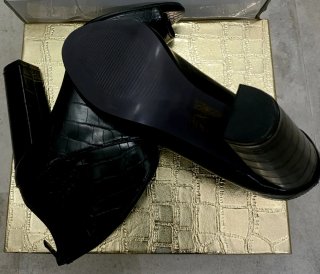 BOTINES PEEP-TOE POLIPIEL EFECTO COCODRILO ESTRENO