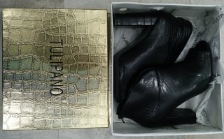 BOTINES PEEP-TOE POLIPIEL EFECTO COCODRILO ESTRENO