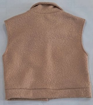 Chaleco beige de tejido bouclé borreguito Nuevo