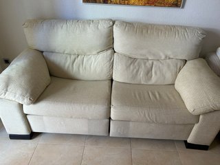 Conjunto Sofás 3 y 2 Plazas Beige