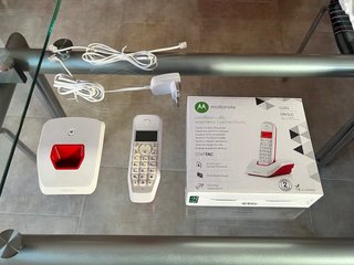 Teléfono Inalámbrico Motorola S1201 Blanco/Rojo
