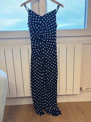 Vestido largo de lunares