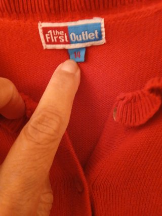 Chaqueta larga roja niña talla 14