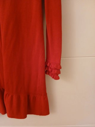 Chaqueta larga roja niña talla 14