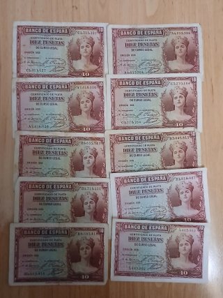 Lote de 60 Billetes Antiguos Españoles