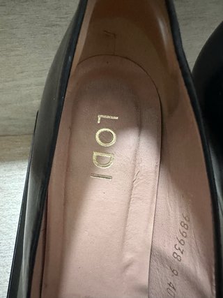 Zapatos tacón Peep Toe Lodi Piel Negro Talla 40