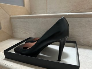 Zapatos tacón Peep Toe Lodi Piel Negro Talla 40