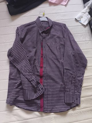 Camisa ZOY'S cuadros morado y rosa