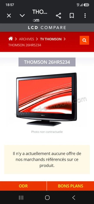 TV Thomson 26 TDT + Mando
