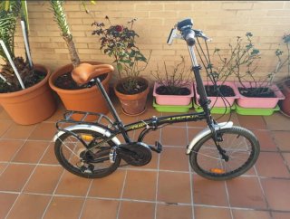 Bicicleta Plegable Negra