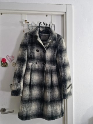 Chaquetón de cuadros Zara Basic