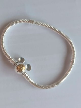 Pulsera Disney 100 Años Mickey Oro y Plata