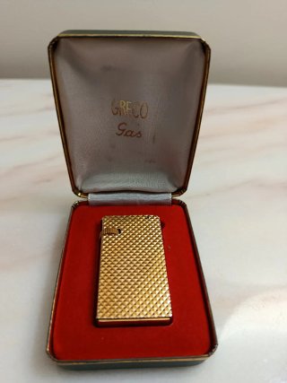 Encendedor Greco Gas Chapado en Oro