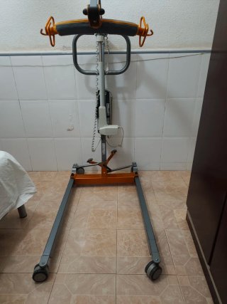 Grua eléctrica personas capacidad reducida.