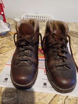 Scarpe trekking marroni in pelle