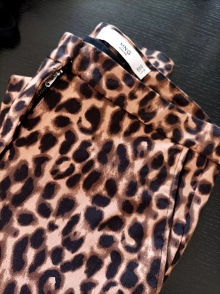 Pantalones Mango Estampado Leopardo