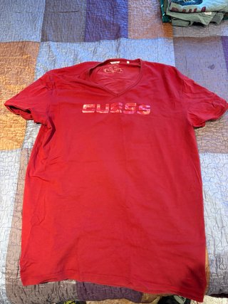Camiseta Guess Roja Manga Corta