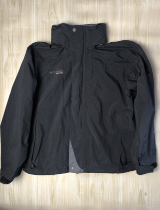 Columbia Chaquetón Impermeable Negro XL Outdoor