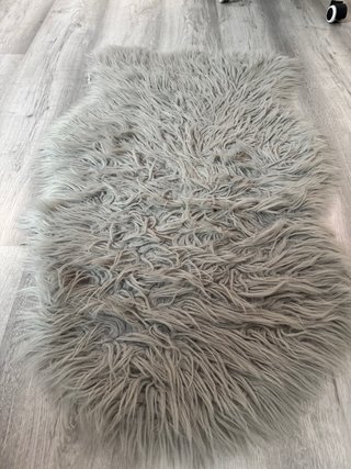 Alfombra de Pelo Largo Gris