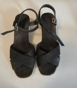 Zapatillas de esparto negras talla 39