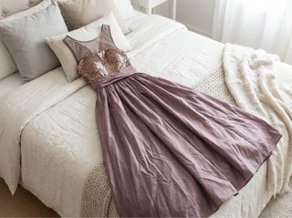 Vestido largo de fiesta con lentejuelas