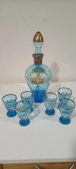 Servizio Liquore Murano Vintage Originale