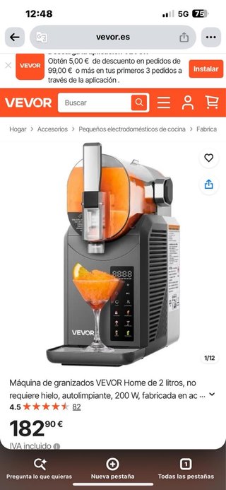 Máquina de Granizados VEVOR 2 Litros