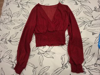 Camisa T.36 roja lunares