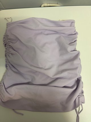 Falda púrpura fruncida talla única