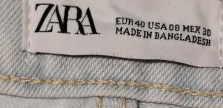 Pantalon Azul Claro de ZARA