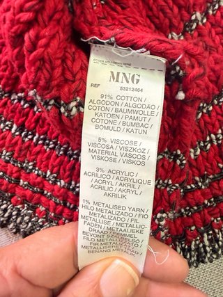 Chaqueta Mango Roja Vintage Talla M