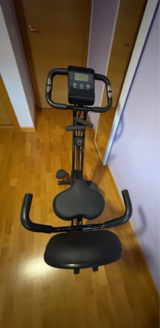 Bicicleta Estática Plegable con Respaldo
