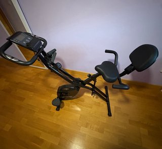 Bicicleta Estática Plegable con Respaldo