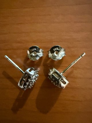 Pendientes plata con circonitas