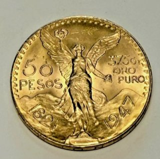 Moneda 50 Pesos Mexicanos Oro
