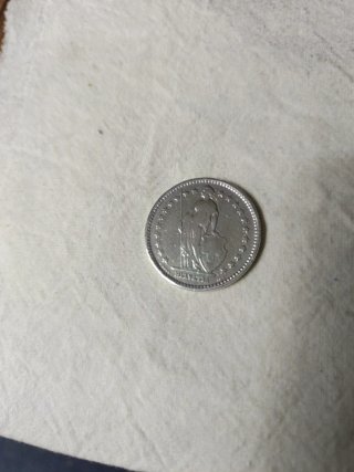 Moneda 2 Francos Suiza 1906 plata