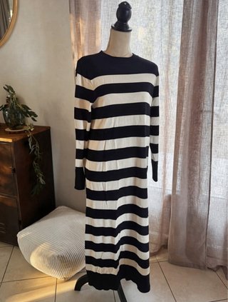Vestido de punto Zara rayas